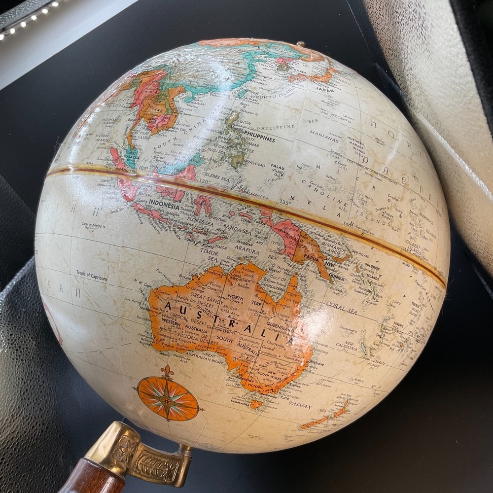 Vintage Replogle‎ 12" Globe USSR Raised Relief Cold War World Classic Tolman - Picture 14 of 16